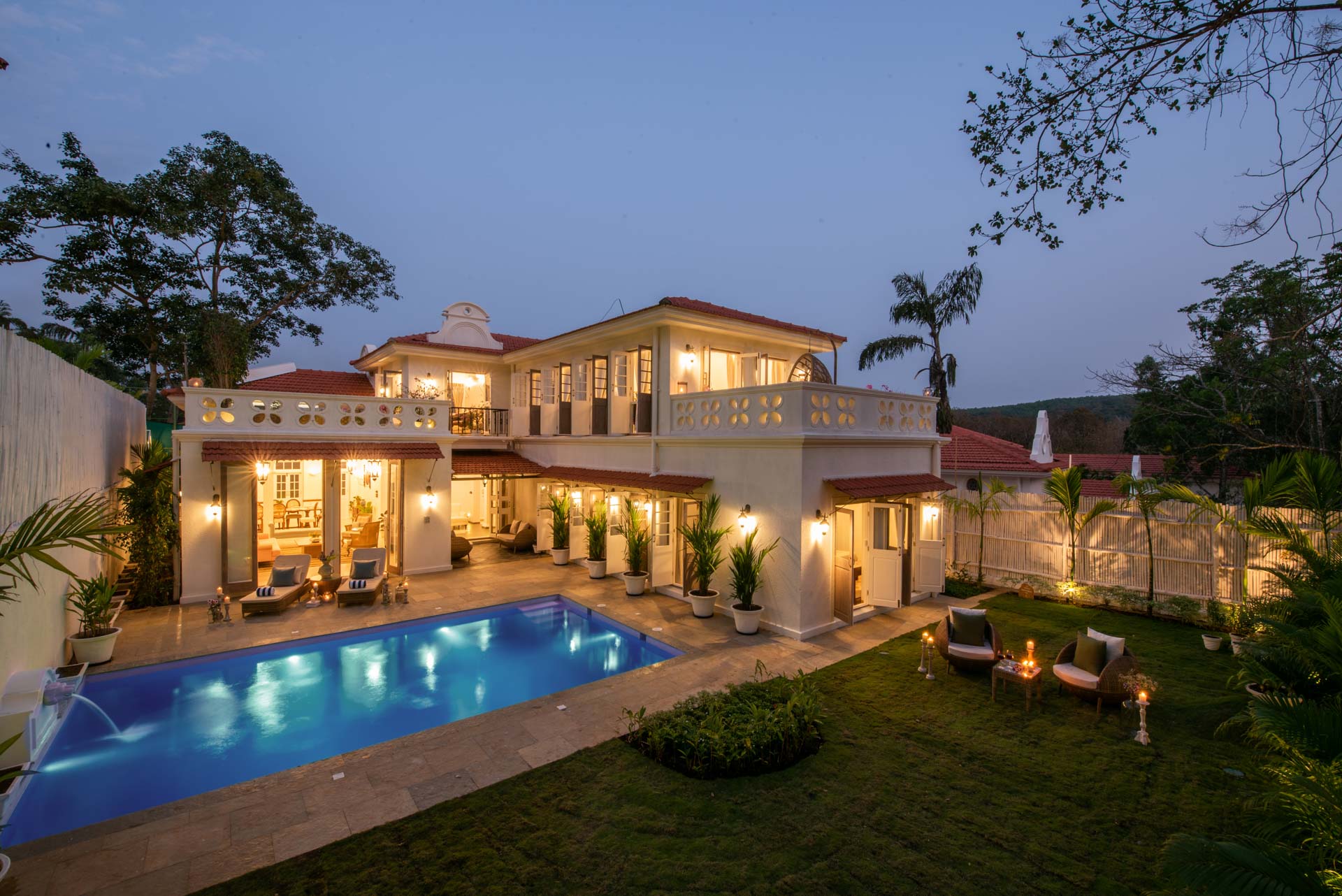 Swimming pool with Villas in Goa 
